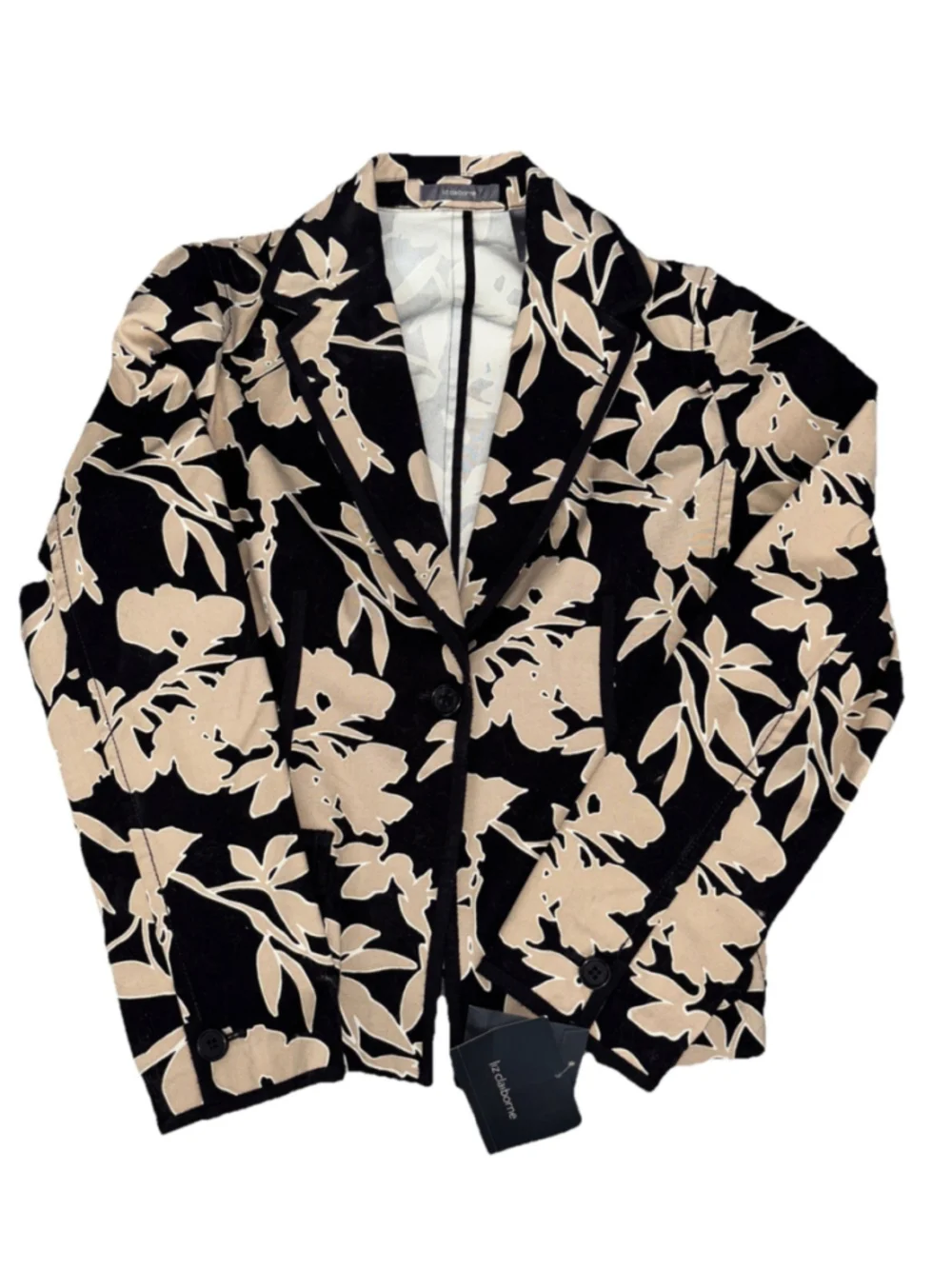 Liz Claiborne REMU9283 Fresh Floral Blazer Jacket Classic Fit Size 12 NWT
